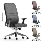 Leather-Covered Computer Chair