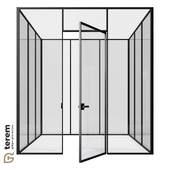 Interior door factory "Terem": interior door Meta 01 stationary partition