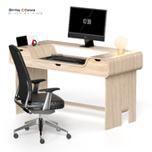 HOLLOW WOOD OFFICE DESK
