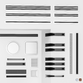 Set of ventilation grilles