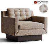 Wright Lounge Chair in Arthur Flax