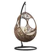 Hanging rattan cocoon chair