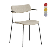 Ella Chair Upholstered Four Leg Base Short Armrests