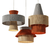 Lamp shade made of threads
