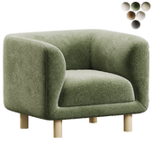 Armchair Veneto Velvet Smoke