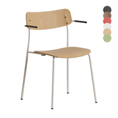 Ella Chair Four Legs base Laminate Short Armrest