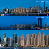 Evening panoramas of Abu Dhabi