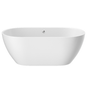 OM Bathtub made of artificial stone STWORKI Bergen 150x75 cm, freestanding, oval
