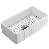OM Kitchen sink Domaci Siena FC3318-101 white gloss, with ribbing
