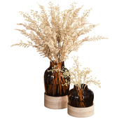 Branches in a bouquet glass vase