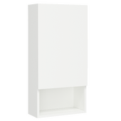 OM Cabinet DIWO Tula 40 wall-mounted 400x800x180 mm with open shelf universal, white