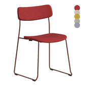Ella Chair with Sled Base Upholstered