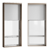 Windows with built-in roller blinds