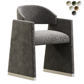 Caracole Polish Off Modern Classic Gray Performance Upholstered Dining Arm Chair