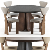 giraffe chair and Dress up round table bronze
