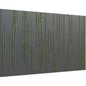 Bas-relief gypsum wall decorative panel matrix numbers bits symbols