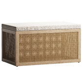 Rattan and Linen Look Storage Box