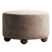 Wren Sherpa Ottoman Chocolate