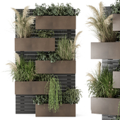 Outdoor Plants Pallet Vertical Planter Pots_Set 2989