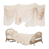 Sielo rattan children's bed