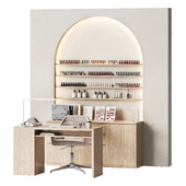 The place of the manicure master with the equipment