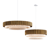 hanging lampshade made of threads