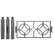 Cast metal fence