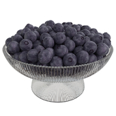 Blueberry ripple glass bowl