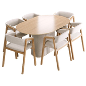 Chair Helvant Dallay Soft, table Casper UNIKA MØBLÄR