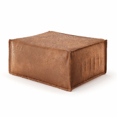 Leather pouf 01