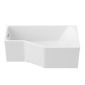 OM Acrylic bathtub STWORKI Kronborg R 150x75 cm, with legs, white gloss