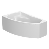 OM Corner acrylic bathtub STWORKI Montreux L 160x95 cm, white, left, with frame, with seat