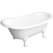 OM STWORKI Helsingborg Artificial Stone Bathtub 170x80 cm, right, freestanding, oval, with decorative legs
