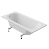 OM Bathtub made of artificial stone STWORKI Hollande 180x80 cm, right, wall-mounted, on legs