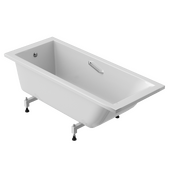 OM Bathtub made of artificial stone STWORKI Aalborg FR-00017394 170x70 cm, wall-mounted, on legs, with handles