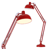 Adjustable Red Task Floor Lamp