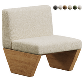 Modern Lotus Side Chair in White Oak