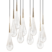 Chandelier DROP cracklé round 5