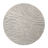Round plaster panel with folds No. 2