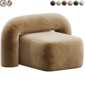 Cantrell Velvet Boucle Lounge Chair