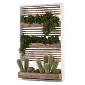 Vertical Plant Stand Set Hanging Plants and Cactus 168