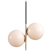 Drake 2 Light Glass Steel Dimmable Pendant