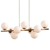 Viola 9 Light Metal Dimmable Chandelier