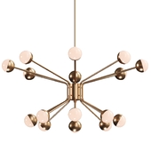 Possini Euro Aries 30 W Soft Gold 16-Light LED Chandelier