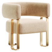 Boucle Curved Accent Chair