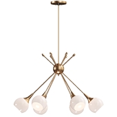 Pontil 6-Light Chandelier in Honey Gold