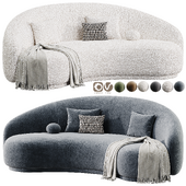 Boucle Curved Sofa
