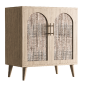 Nordic Modern Arch Rattan Console
