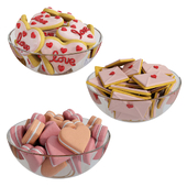 Pink cookie glass bowls