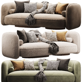 Scandinavian style velvet sofa